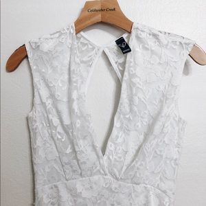 White dress, lace detail